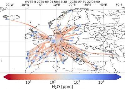 Water vapor data from WVSS-II onboard passenger aircraft